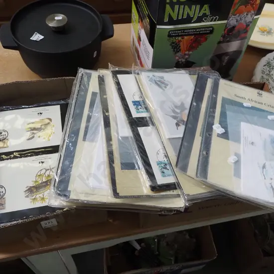 box; World Wide Fund stamps