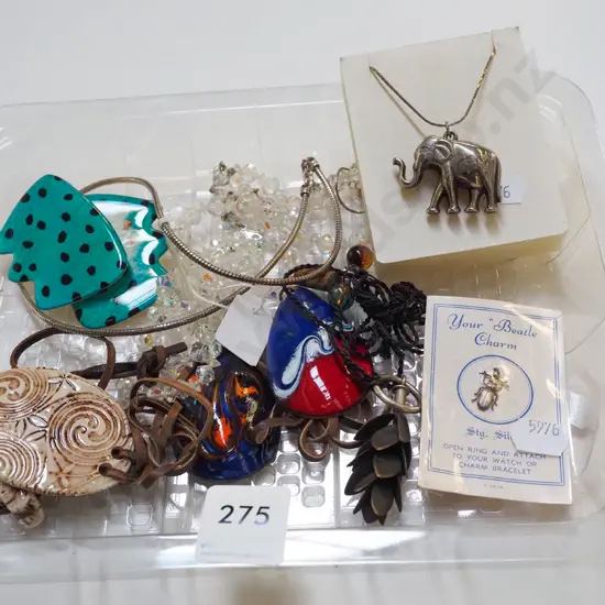 tray of costume jewellery
