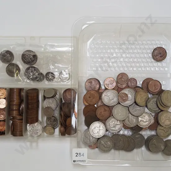 tray of coins