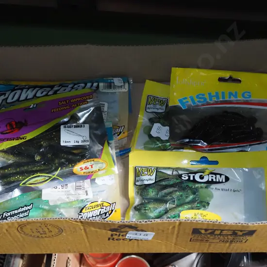 box of soft baits