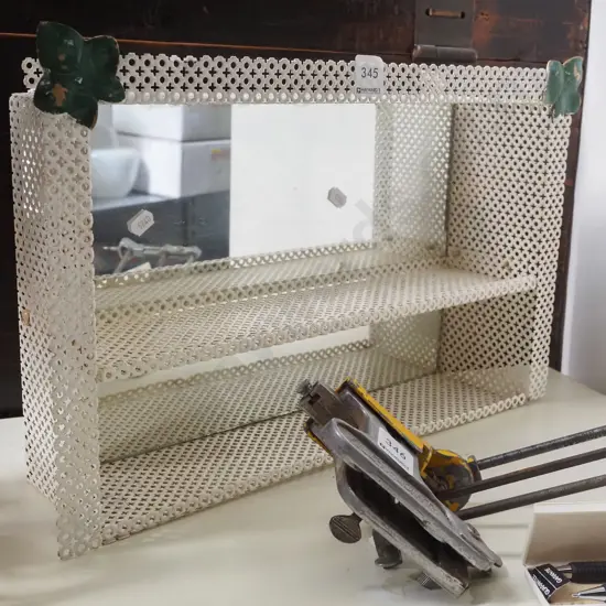 metal and glass wall mounted shelves H280 W460