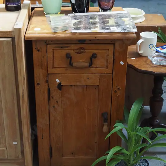 pine 1 drawer cabinet H740 W470 D370