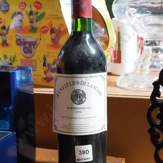 bottle of Benfield and Delamere 98 merlot cabernet sauvignon