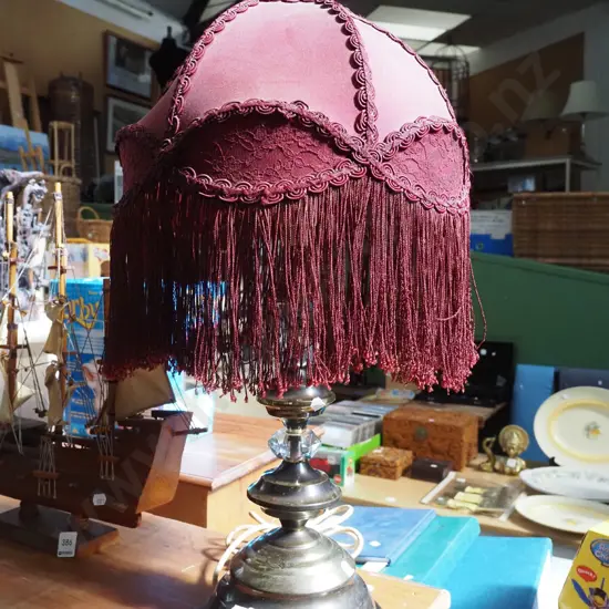 brass and glass based table lamp H530