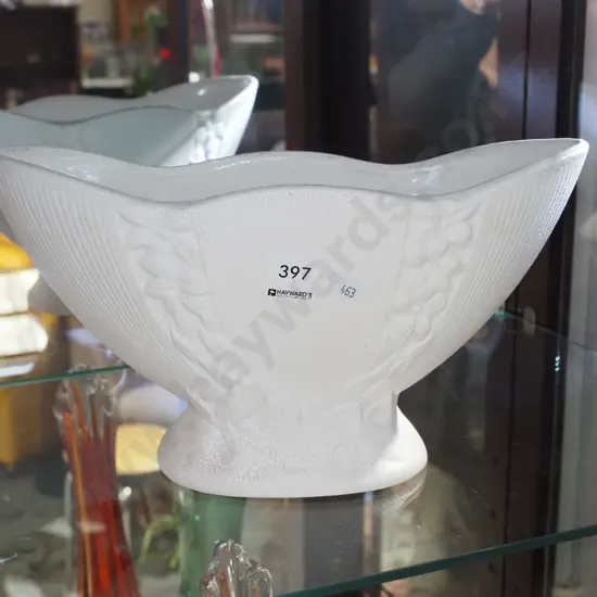 white Crown Lynn vase - some crazing