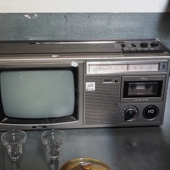 Thorn radio cassette player with black and white TV - As Is No returns