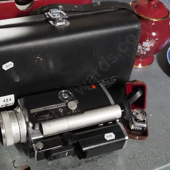 cased Minolta 8mm cine camera