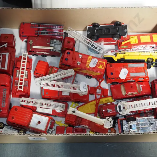 box; model fire engines