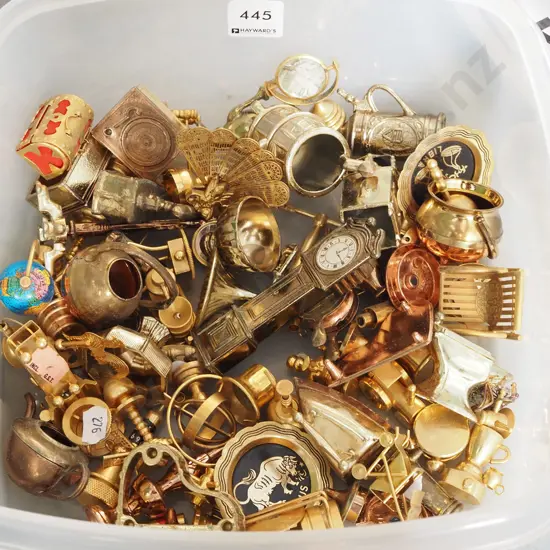 box of brass miniatures