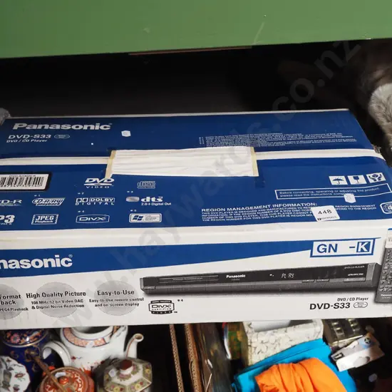 boxed Panasonic DVD/CD player