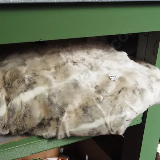 large exotic faux fur blanket