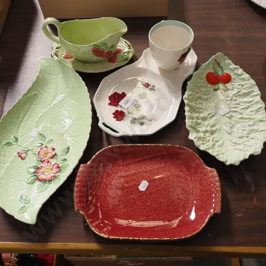 tennis set, gravy boat, leaf dishes etc