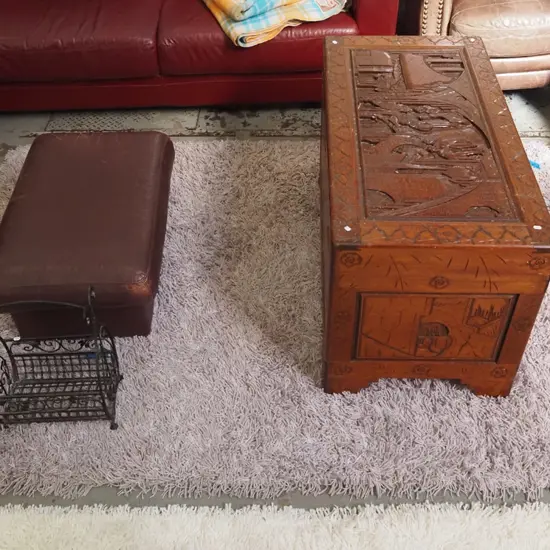 tufted greyish purple acrylic floor mat L2240 W1500