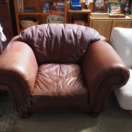 large rolled arm armchair
