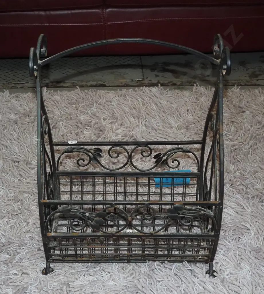 wrought metal magazine rack Image 1++