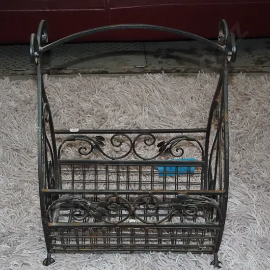 wrought metal magazine rack
