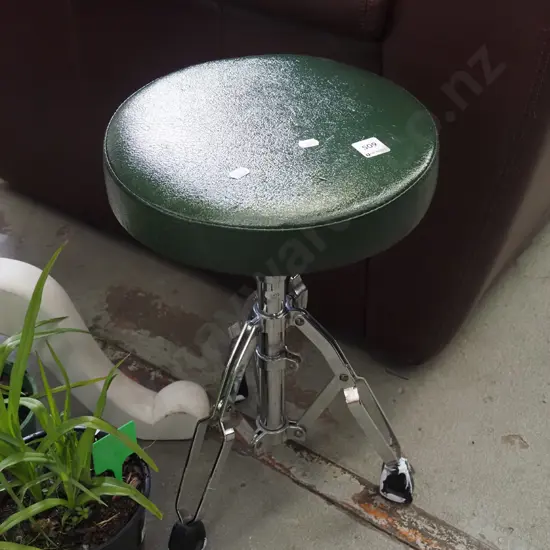 green vinyl drummers stool