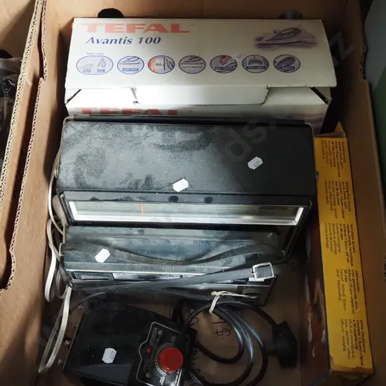 box; transistor radios As Is No Returns, model train controller etc