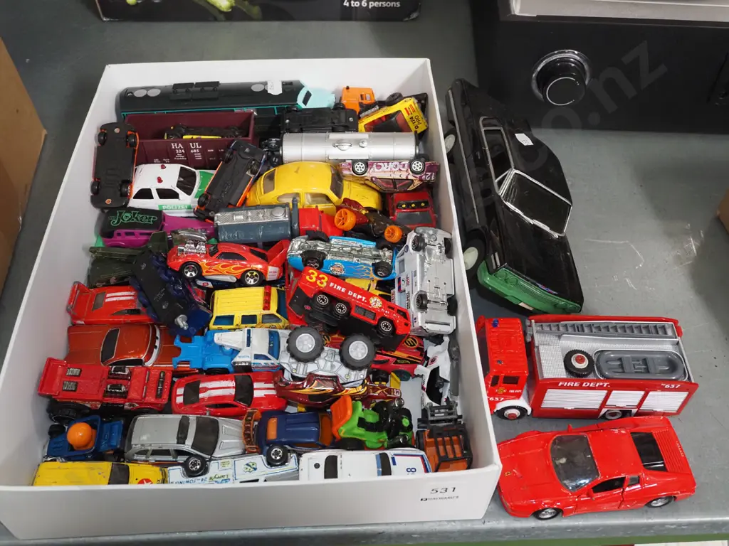 box of toy vehicles Image 1++