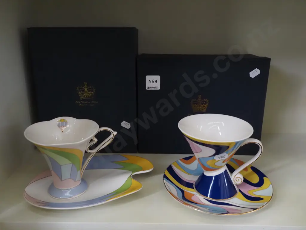 2x boxed Old Tupton Ware post modern cups and saucers Image 1++