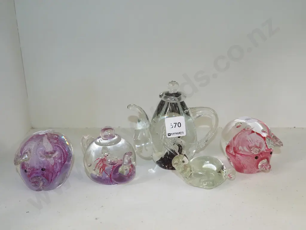 assorted art glass paperweights Image 1++