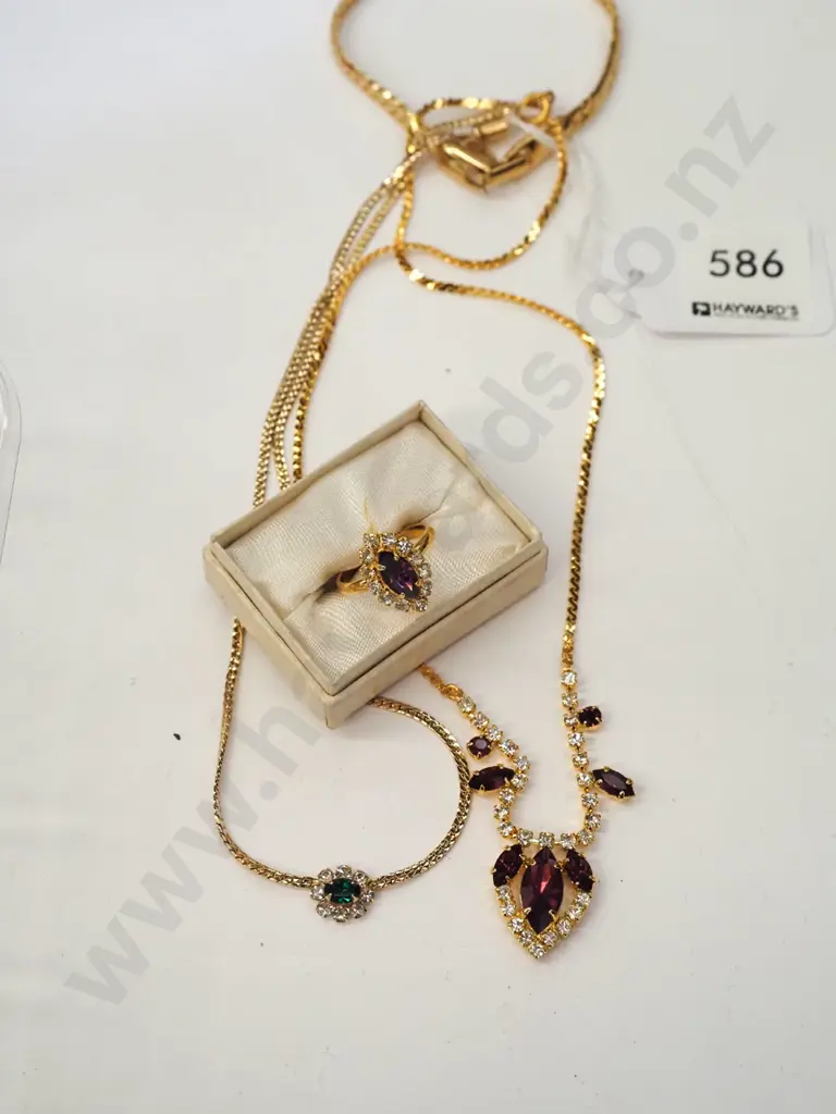 gold plated ring, necklaces, pendant, bracelet Image 1++