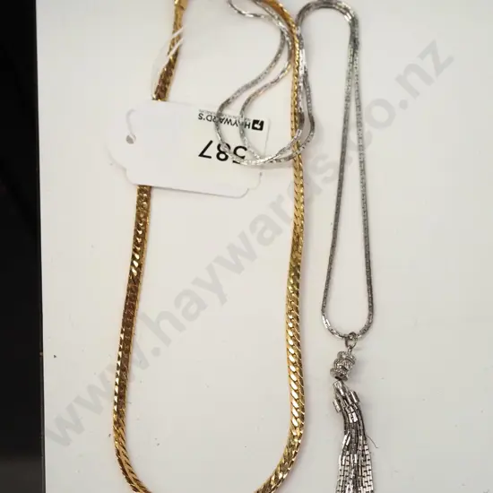 2x necklaces - Emma Page plated, plated silver