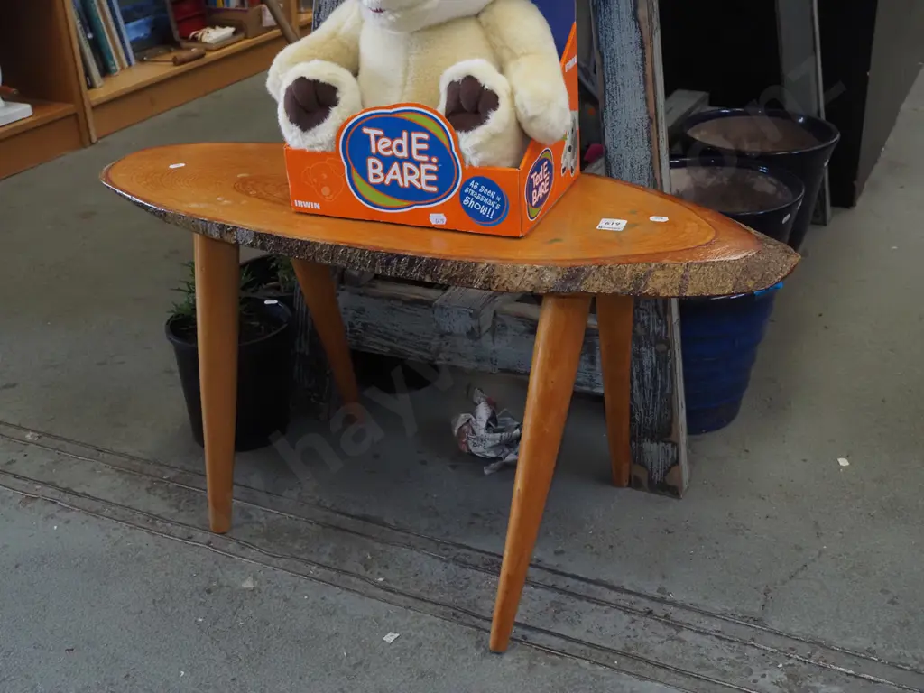 rustic wood topped coffee table  Image 1++