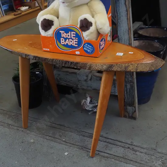 rustic wood topped coffee table 