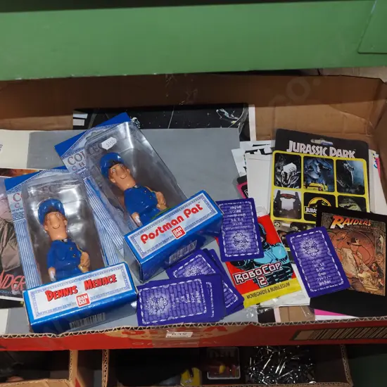Postman Pat figurines, collector cards etc