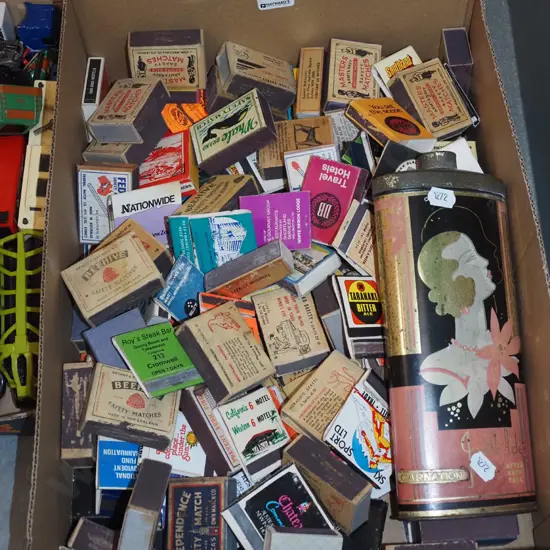 box; various matchboxes