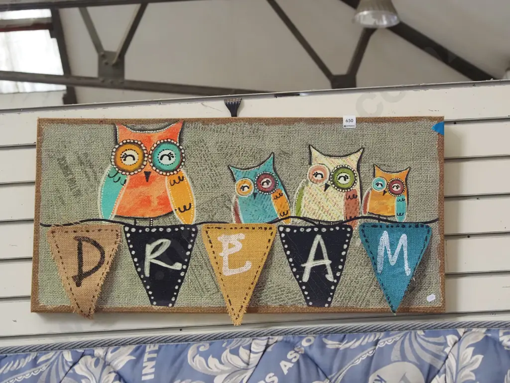 mixed media print on boxed jute - dream Image 1++