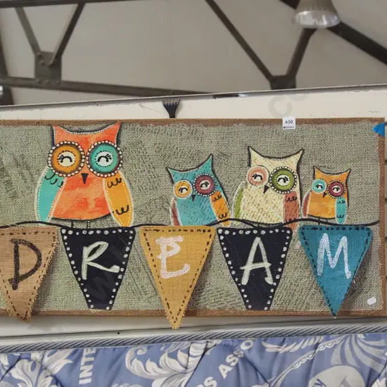 mixed media print on boxed jute - dream