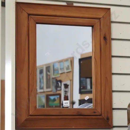 wood framed wall mirror