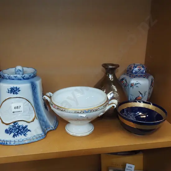 bowls, vase, ginger jar etc