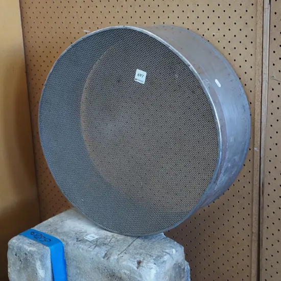 large stainless steel sieve