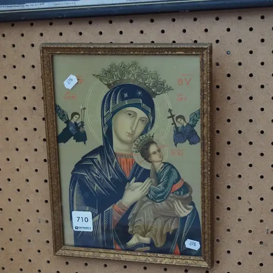framed religious print