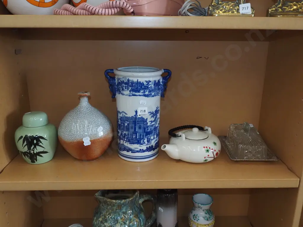 ginger jar, vases, butter dish etc Image 1++