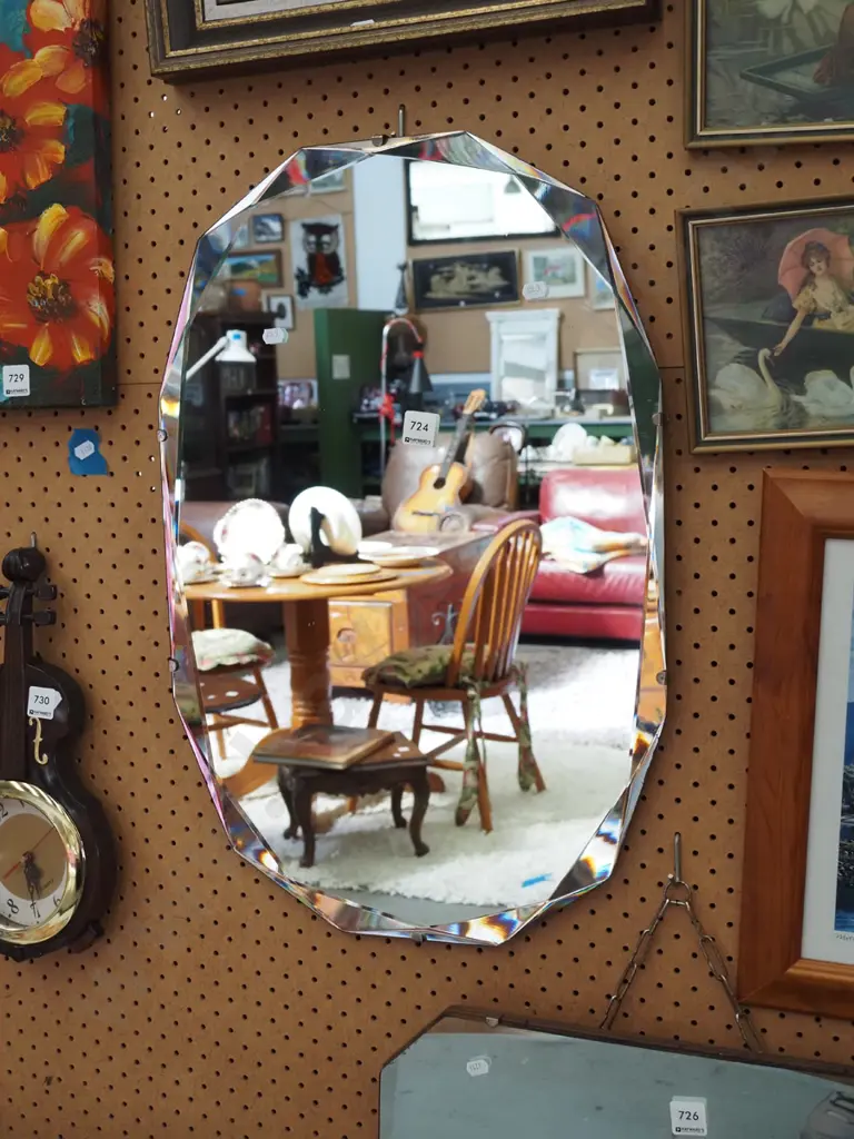 bevelled edged wall mirror Image 1++