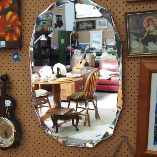 bevelled edged wall mirror