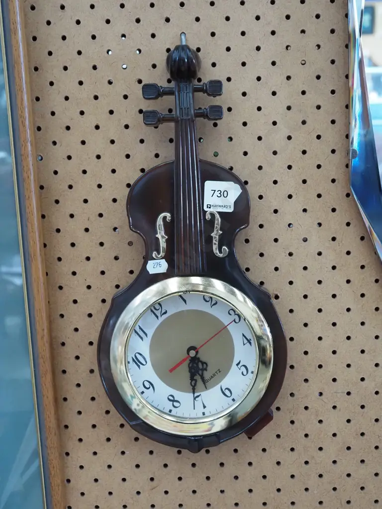 cello themed wall clock Image 1++
