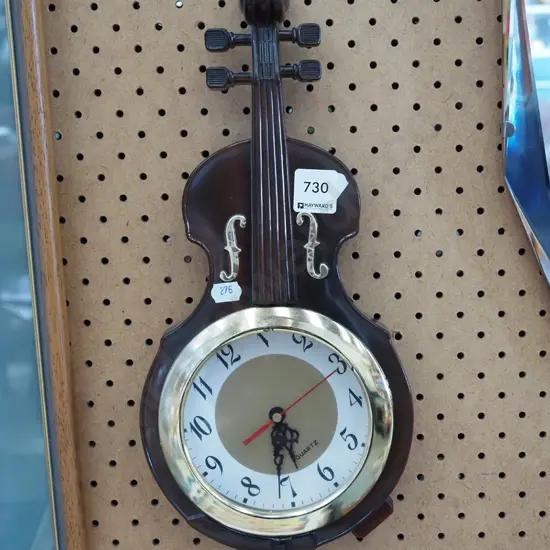 cello themed wall clock