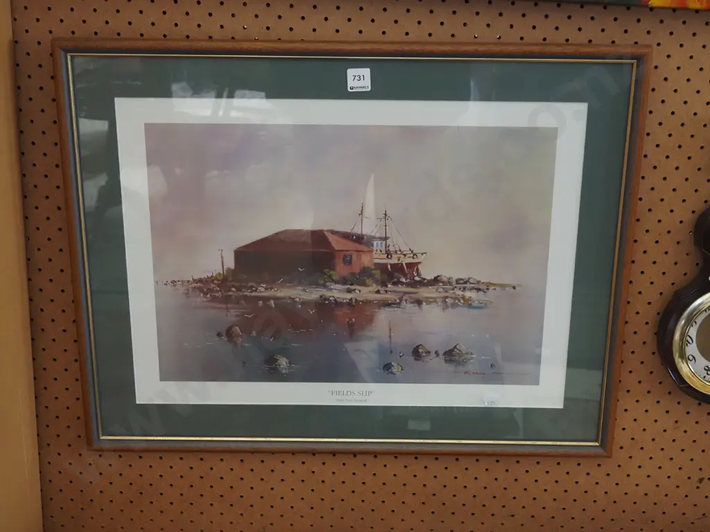 framed PG Hall print "Field's Slip" Image 1++