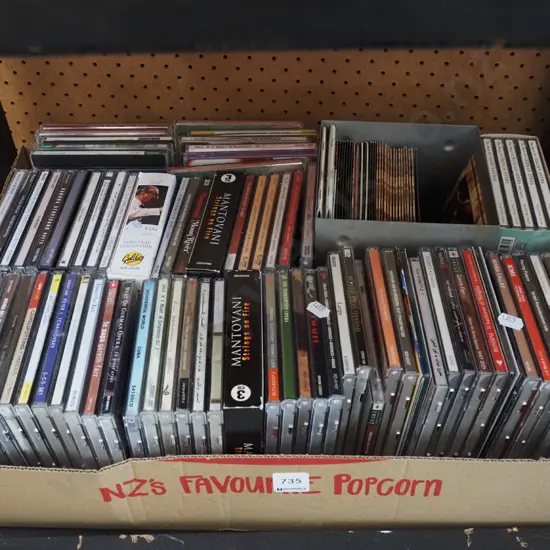 box of CDs