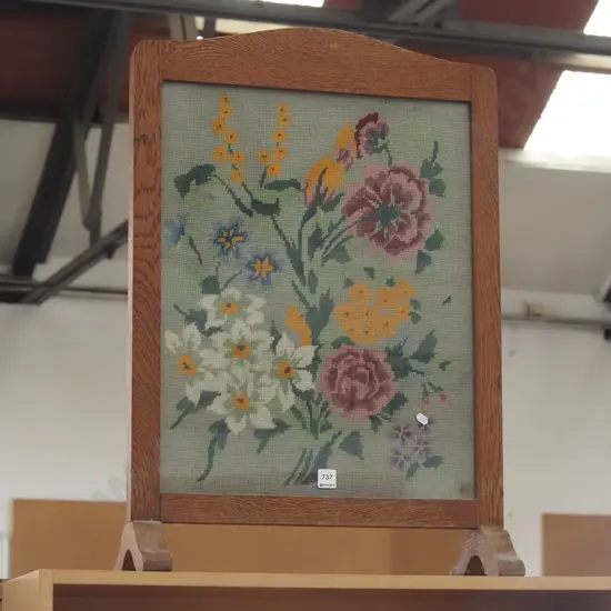 oak tapestry firescreen