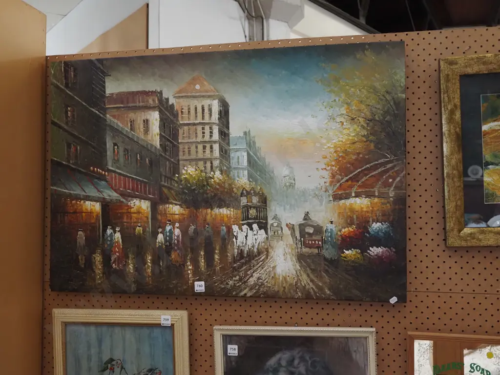 oil on canvas - city scape Image 1++