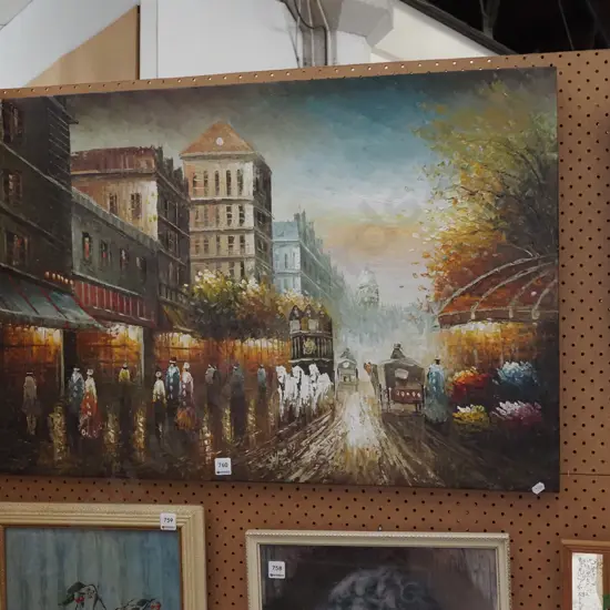 oil on canvas - city scape