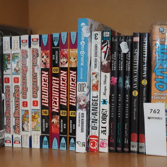 assorted Japanese graphic novels