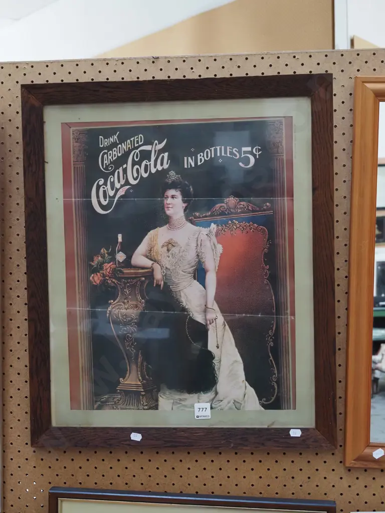 framed reproduction Coca Cola print Image 1++