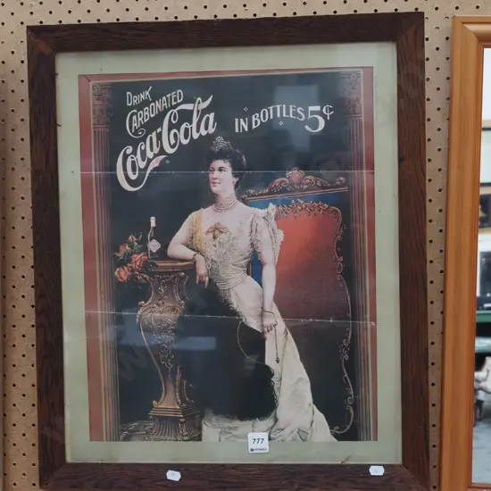 framed reproduction Coca Cola print